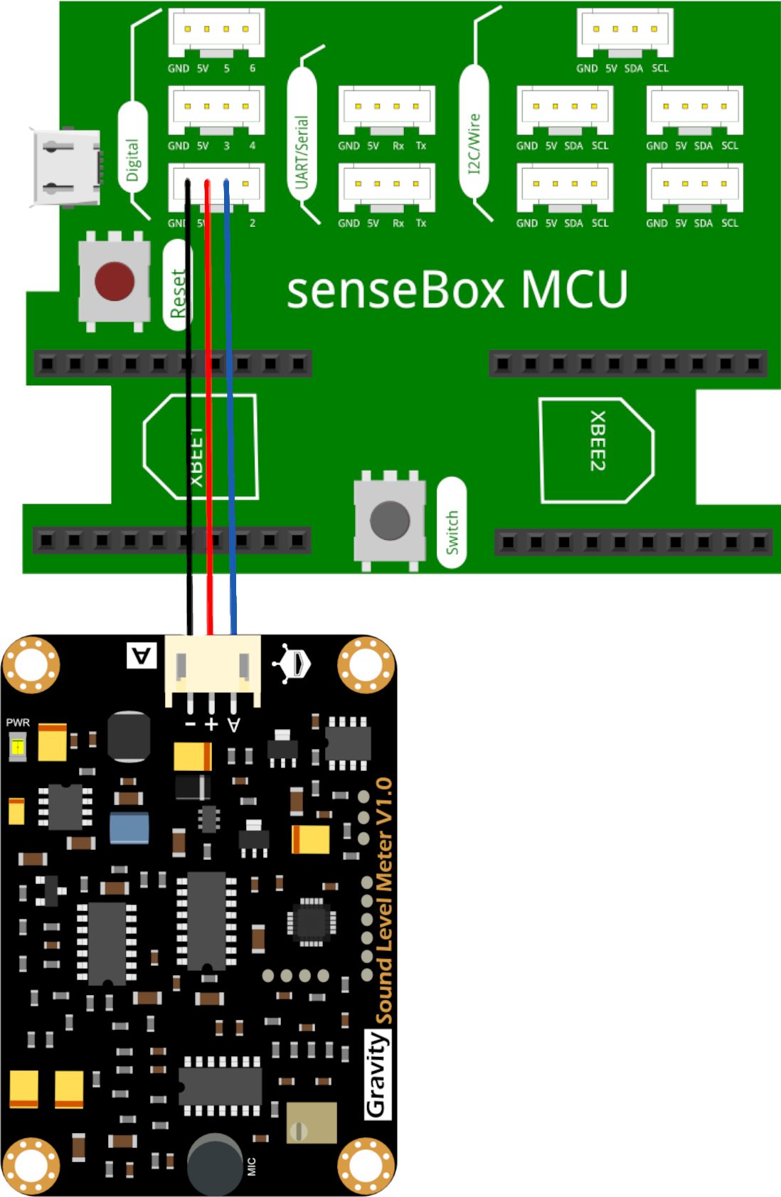 Lautstärkesensor Anschluss